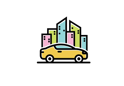 Car Rental Logo auto car city design logo rental