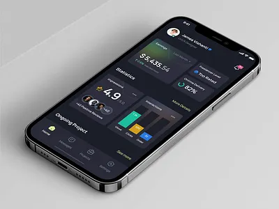 [Animation] Freelance Platform App - Applancer 3d analytics animation app design darkmode freelance app freelance management freelancer gradient interaction interaction design mobile app mobile app animation motion graphics project management prototype saas statistics task management ui