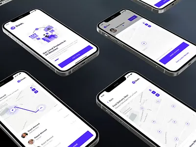 Dash | Courier App Ui Design | Ui Clutch animation app app ui branding courier app ui design motion ui ux ux ui