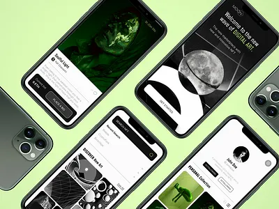 Case Study – NFT Marketplace App app design nft ui