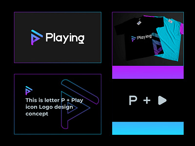 Letter P + Play icon Logo mark brand design dribbble logo initial logo letter p logo lettering logo logogrid logomaker logos logos mark minimal modern logo p play logo play play logo play store playing playing logo top logo