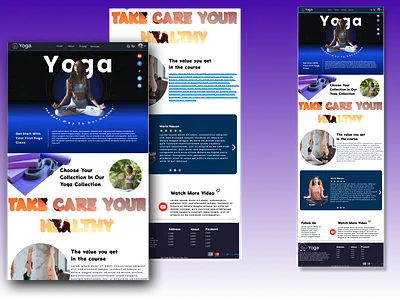 Yoga Landing page design figma graphic design landing page logo ui uxui