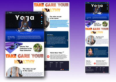 Yoga Landing page design figma graphic design landing page logo ui uxui