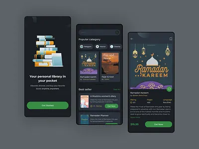 Book Store Mobile App app app design app ui book library bookstore color full ui derks mood e book mobile app online book library online book store online booking app reading app store uiux