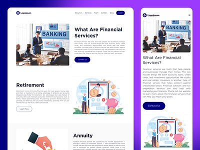 Finance Website-Service Page UI Design banking cleanlayout design finance financialplanning insurance investment landingpage mobileapp moneymanagement professionaldesign simplicity ui userexperience userinterface ux web web design web ui webdesign