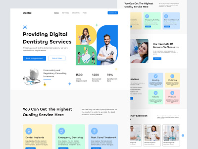 Dental Website Design best ui creative ui design den dental clinic dental lev dental ui dental web page dental website design doctor health health care health website home page modern website popular design uiux web design web page website