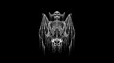 Death Devil (For Sale) artwork darkart deathmetal dotwork drawing illustration macabre skeleton skull
