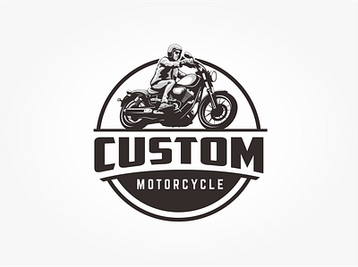 Custom Motorcycle bobber chopper classic cruiser custom design logo motorcycle