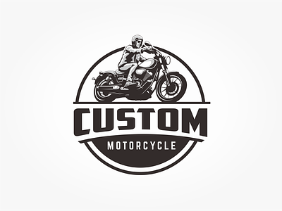 Custom Motorcycle bobber chopper classic cruiser custom design logo motorcycle