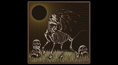 Carnivored Horse (For Sale) artwork darkart dotwork drawing horse illustration macabre skull