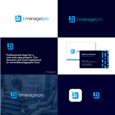Business Manager Pro Logo for a CRM web app project branding design graphic design illustration logo typography vector