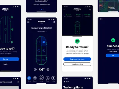 Jetson Trailer Concept autonomous concept control education iphone mobile modal project school ui university ux vechile