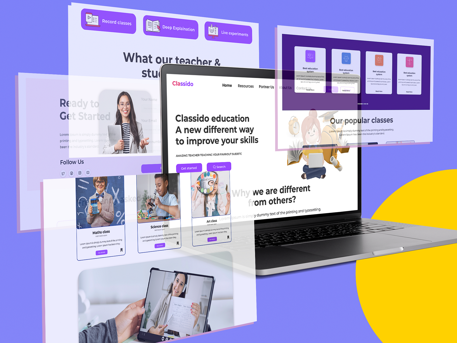 E - LEARNING MOBILE/WEB APP DESIGN by madhura gaydhane on Dribbble