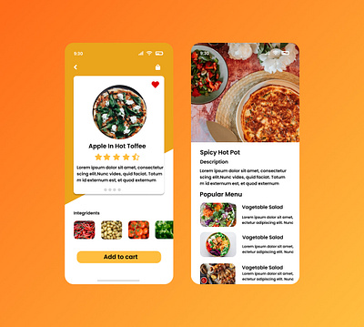 Recipe App UI Design appapplication appdesign food foodrecipe recipe template uidesign