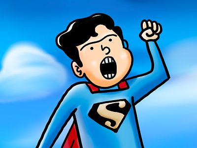 SuperAngry! affinitydesigner art design drawing illustration superman