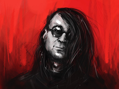 Egor Letov ❤️ art black cg design digital draw illustration man paint portrait punk red rock гражданская оборона егор летов