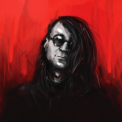 Egor Letov ❤️ art black cg design digital draw illustration man paint portrait punk red rock гражданская оборона егор летов