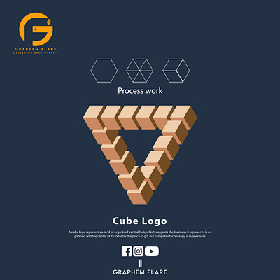 Cubic Logo branding design graphic design illustration logo vector