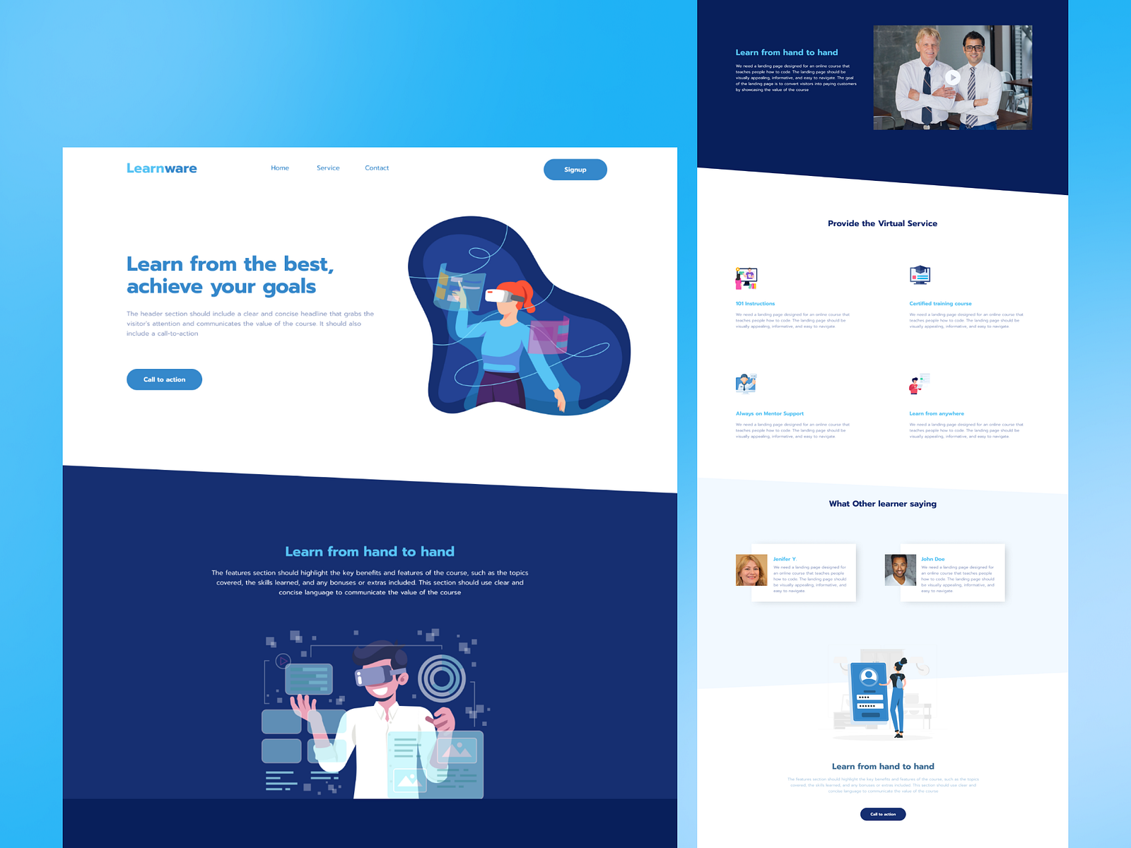 Learnware - Learning digital courses online Interface design. by Md ...