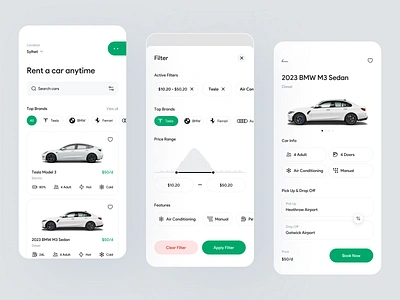 Quari Car Rental App UI app design booking car car rent car rent service concept design dribbble best shot driver ios application luxury car ren minimal mobile app mobile design mobile ui popular shot rent rent a car rental app ui design ui ux design