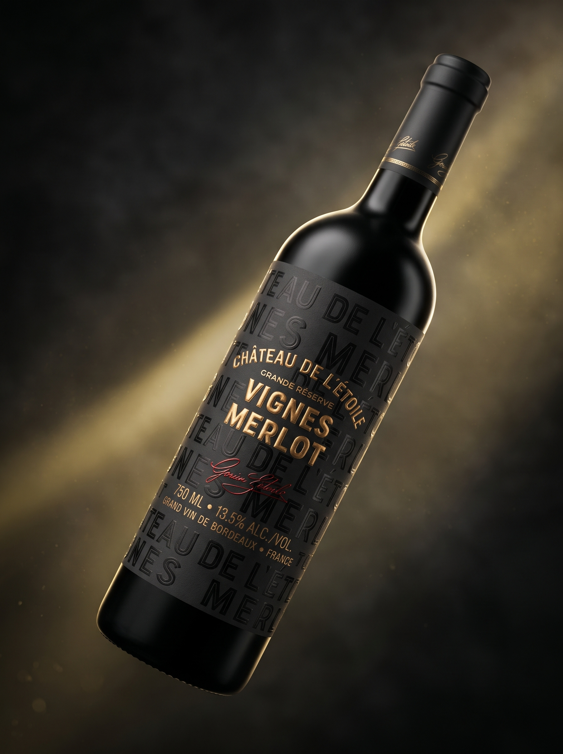 Vignes Merlot — Luxury Wine Label Design by Monther Alomari on Dribbble