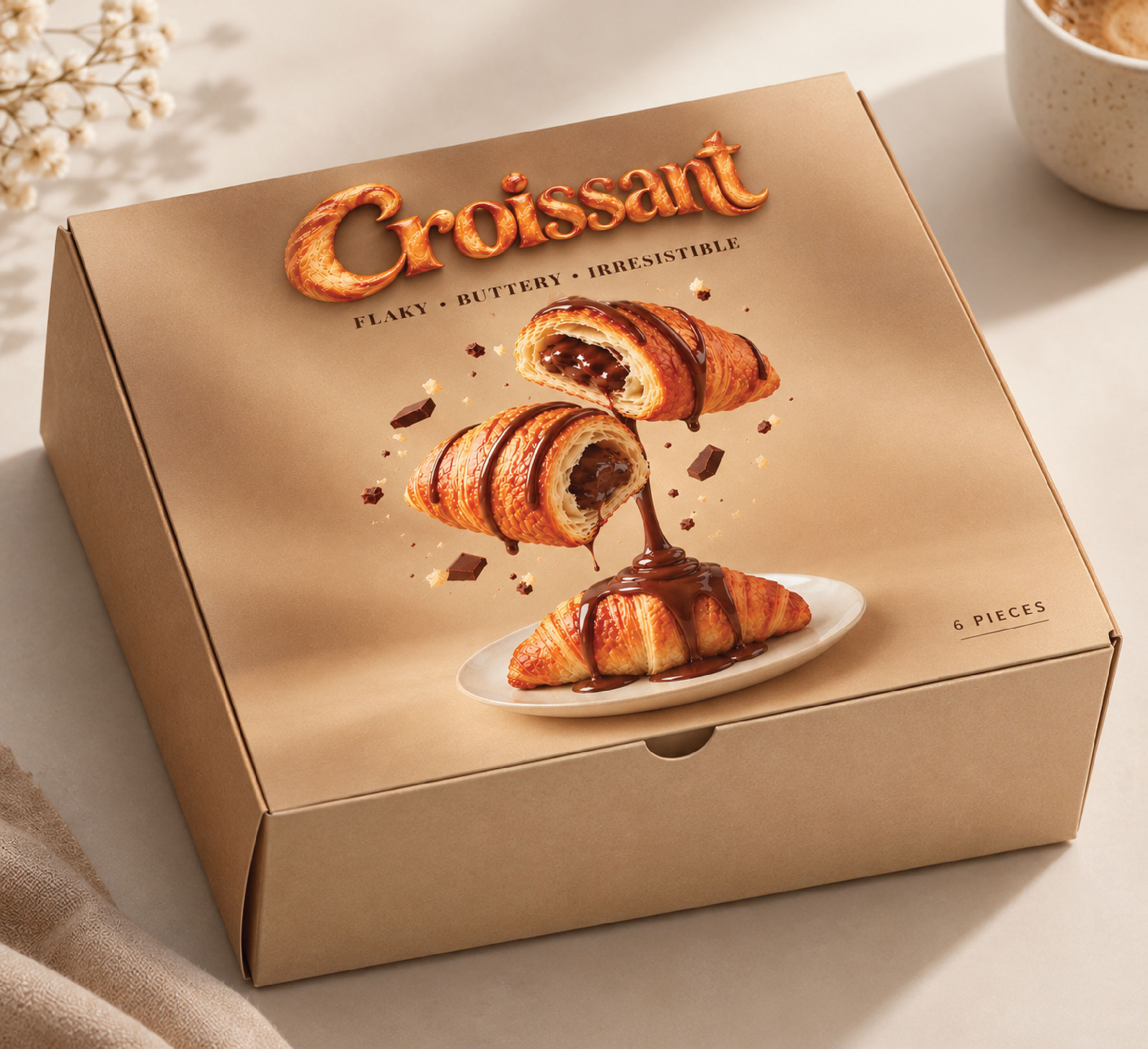 Luxury Croissant Packaging Design branding croissantpackaging graphic design logo