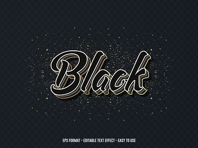 Editable text effect, 3d Black text style template, 3d black text style template colorful text effect