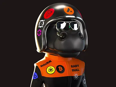 Crypto Racer 3danimation 3dart 3dcharacter 3dillustration 3dmodelilng btc characterdesign charactermodeling cryptoart nft nftart nftcharacter nfttoken ordinal