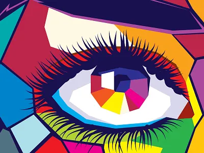 Wpap female eye adobe stock decorative design eye female graphic design illustration modern pop art poster shutterstock vector wpap