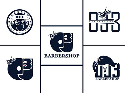 Logo Design (OJ3 Barbershop) branding design graphic design illustration logo typography vector