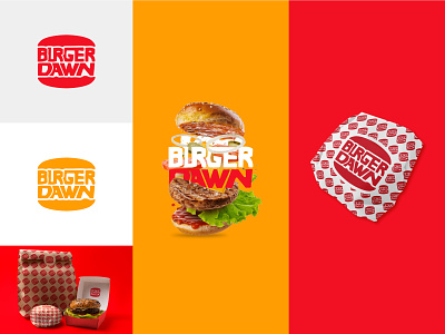 Burger Dawn | Logo Redesign😁 branding burger burger dawn burger shop cheese dawn design fast food flat food food shop graphic design logo logo design redesign restaurant snack typography will patterson zimri mayfield