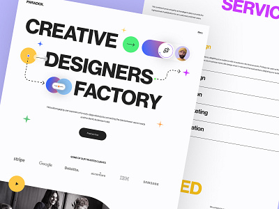 Paradox - Creative Landing Page agancy agency website bulk bussiness copany corporate creative creative agency creative direction creatove agency landing page marketing modern portfolio professional studiio studio swiss style typography website design