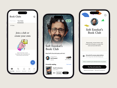 Yokiee App | Book Reader app app design apps bookclub clean app club design graphic design minimal mobile uiux