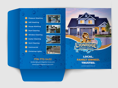 Cleaning Service Presentation Folder Design brochure clean cleaning service commercial corporate design design flyer design folder design gutter cleaning house cleaning logo presentation presentation folder pressure washing property cleaning residential roof washing soft washing vent cleaning window cleaning