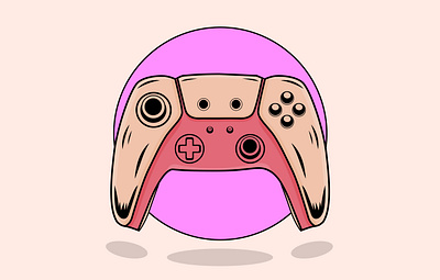 Game Controller illustration, Flat Game console vector flat game console vector graphic design playstation console