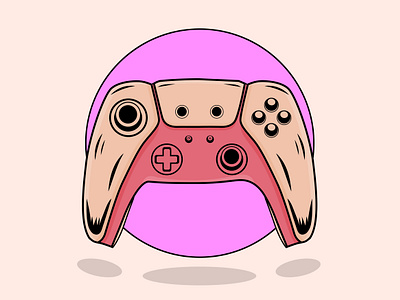 Game Controller illustration, Flat Game console vector flat game console vector graphic design playstation console