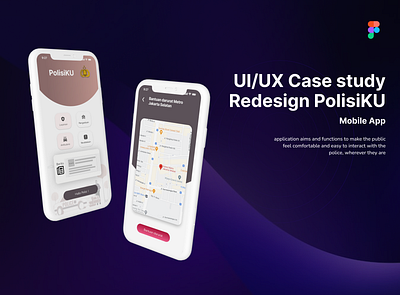 UI/UX Case study Redesign PolisiKU app branding design figma graphic design illustration landing page logo ui vector