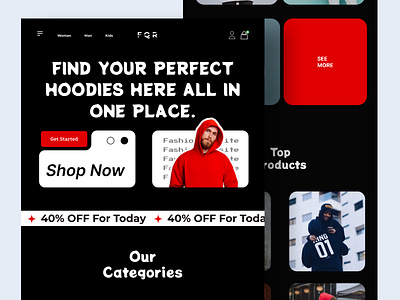 Fashion ECommerce Landing Page app design clothing design ecommerce fashion home page homepage illustration landing page marketplace online shop shop shopping store ui ux web web design website website design