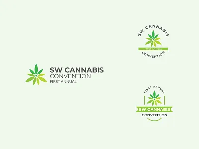 Logo Variations for Cannabis Convention cannabis convention cannabis logo graphic design graphic designer logo logo design logo for cannabis convention logo for conference logo variations mexico