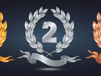 Laurel wreath set illustration laurel realistic success vector wreath