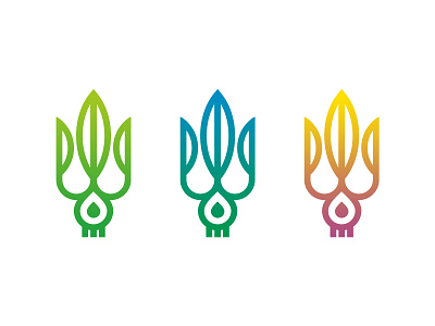 Onion Trident color design eat food graphic green logo look mark onion trident vegetables