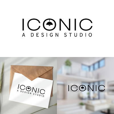 ICONIC logo designed branding design graphic design illustration interior logo minimal typography