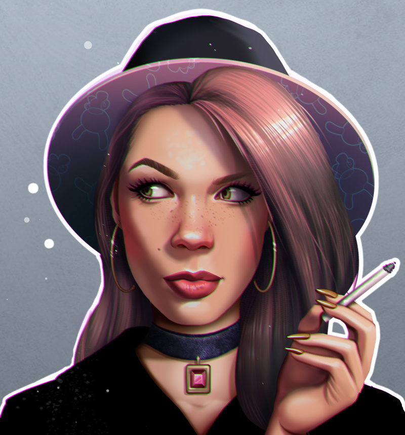 Self portrait art character design design illustration photoshop