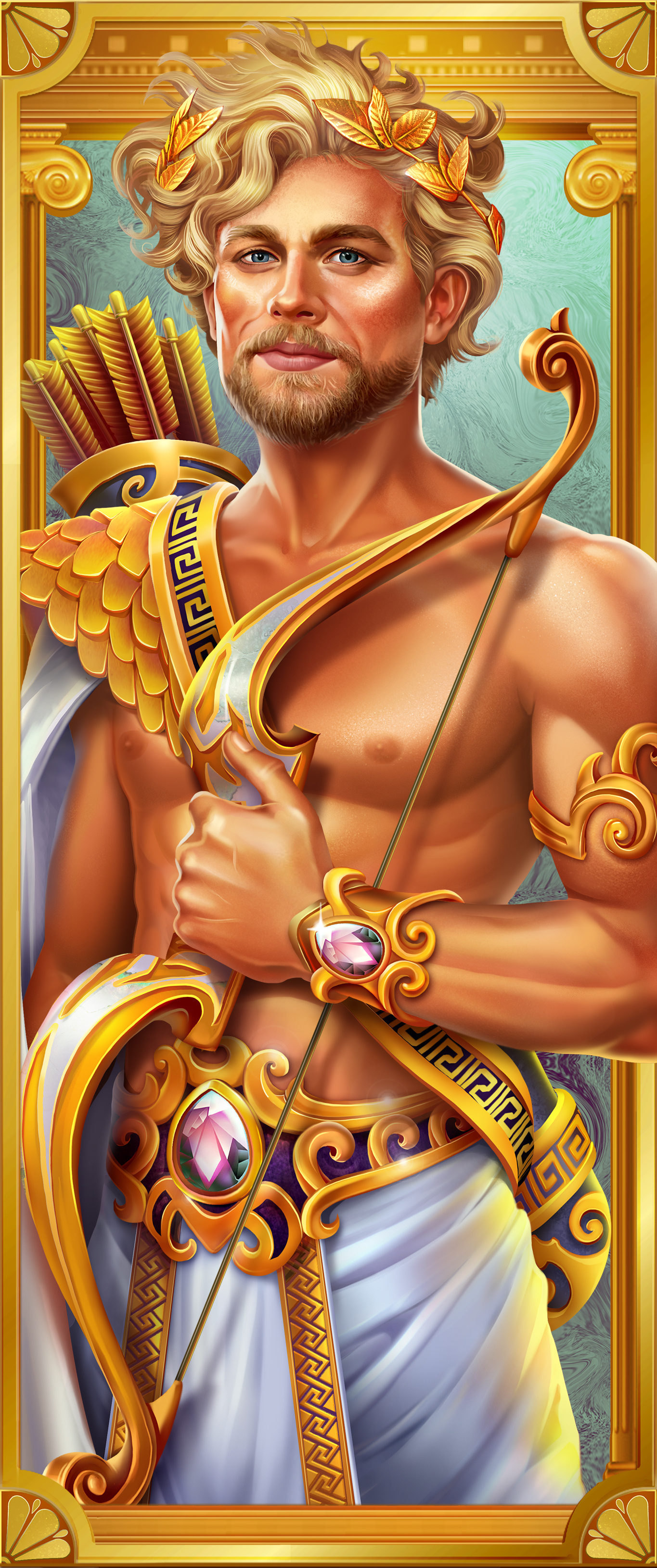 Apollo Slots Portrait art casino character design illustration slot game slots