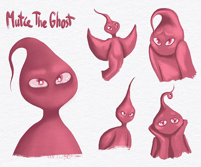 Character design Mutie the Ghost design digitalart illustration procreate