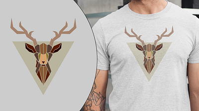 Geometric Design abstract animal branding deer geometric graphic design illustration simple designs t shirt vector