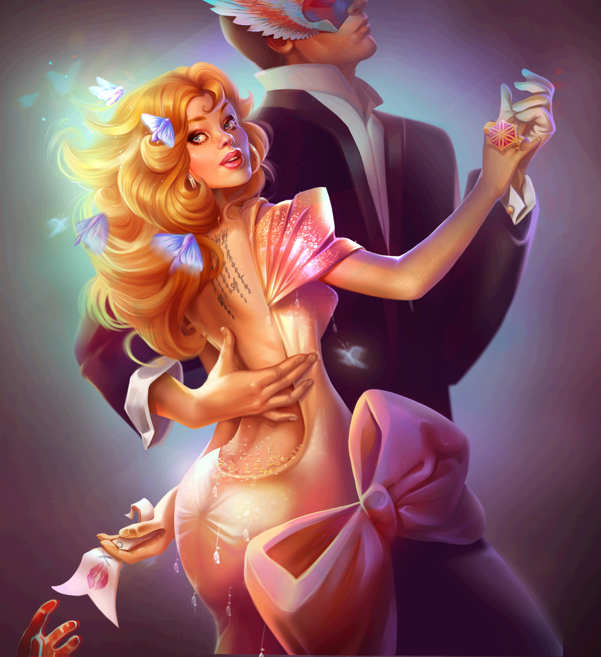 Modern Aphrodite 2d art casual game character design illustration photoshop