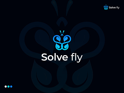 Solve fly, Modern Logo Design Concept branding butter fly butter fly logo butterfly app butterfly app icon design fly logo fly logo icon graphic design illustration logo logo design logo make minimal logo modern logo natural logo sbutterfly logo ui ux vector