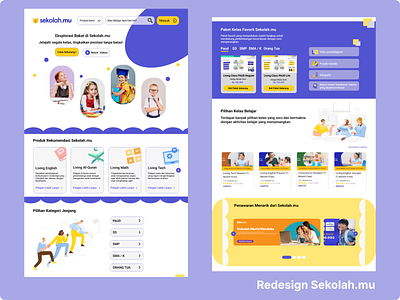 Redesign Website sekolah.mu ui design web design