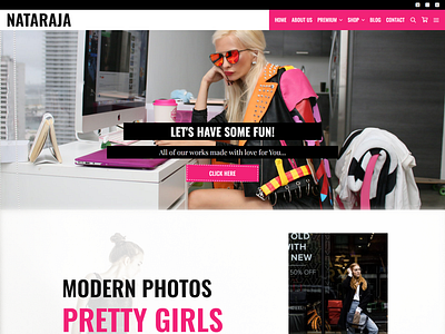 Nataraja WPKoi WordPress Theme app black elementor fashion modern pink portfolio template unique web design webdesign webshop website wordpress